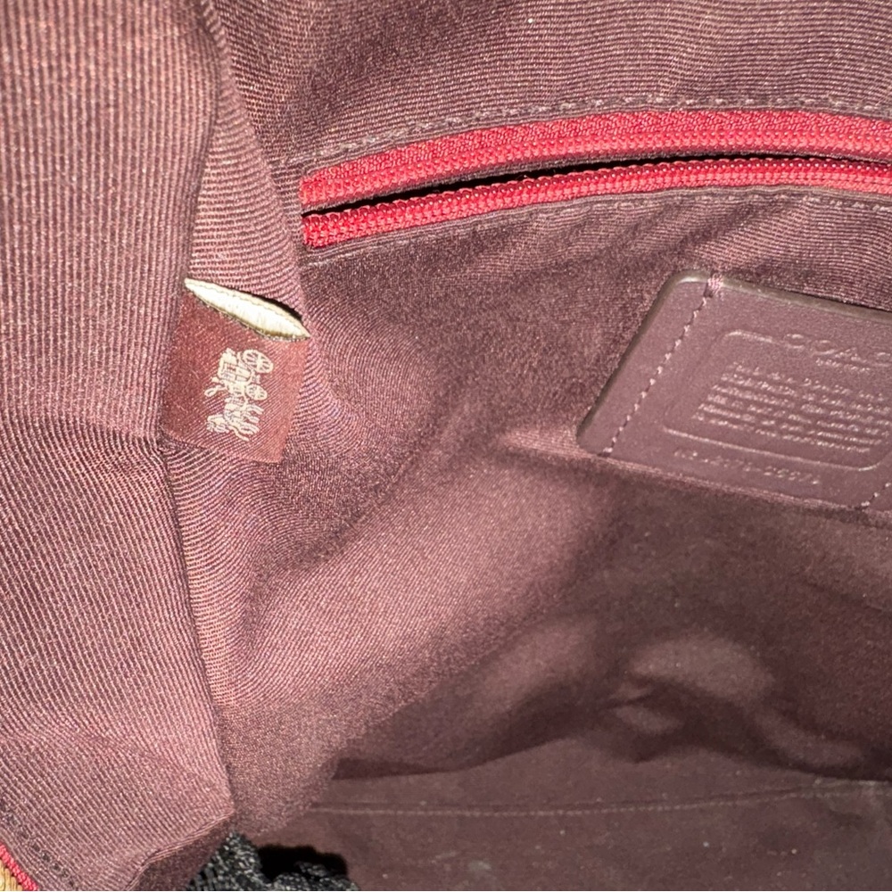 Coach Tan and Red Signature Backpack - Picture 7 of 7